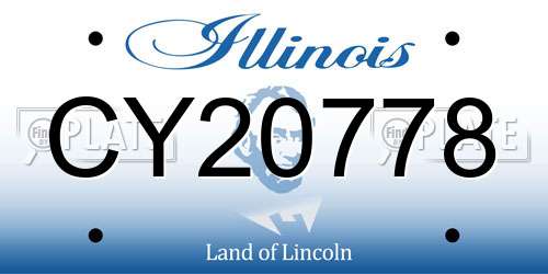 CY20778 Illinois License Plate