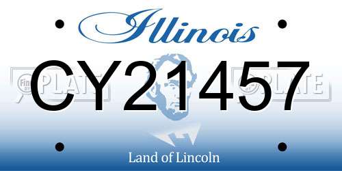 CY21457 Illinois License Plate