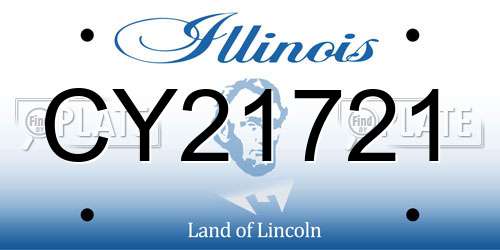 CY21721 Illinois License Plate