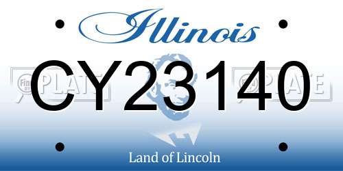 CY23140 Illinois License Plate