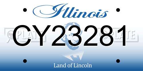 CY23281 Illinois License Plate