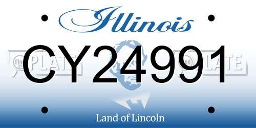 CY24991 Illinois License Plate