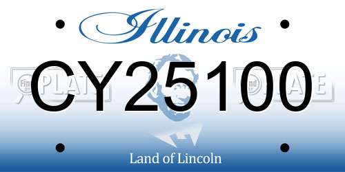 CY25100 Illinois License Plate