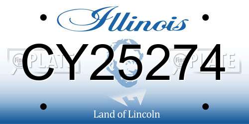 CY25274 Illinois License Plate