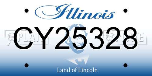 CY25328 Illinois License Plate