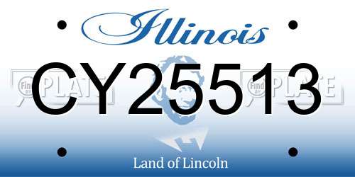 CY25513 Illinois License Plate
