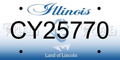 CY25770 Illinois License Plate