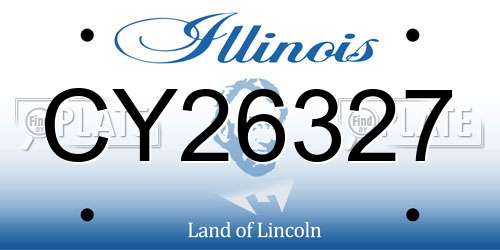 CY26327 Illinois License Plate