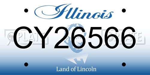 CY26566 Illinois License Plate
