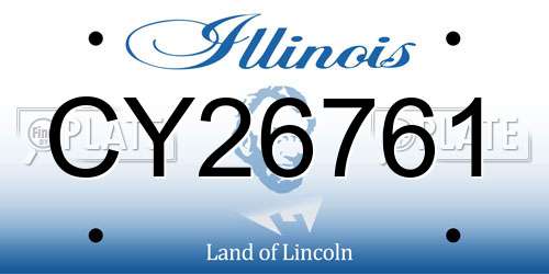 CY26761 Illinois License Plate