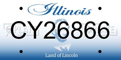 CY26866 Illinois License Plate