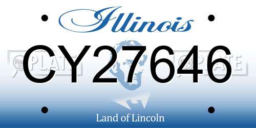 CY27646 Illinois License Plate
