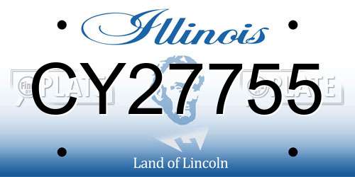 CY27755 Illinois License Plate