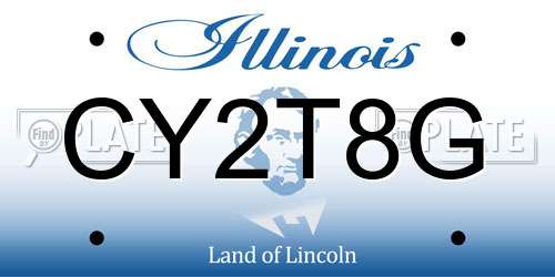 CY2T8G Illinois License Plate