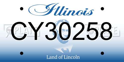 CY30258 Illinois License Plate