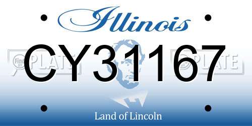 CY31167 Illinois License Plate