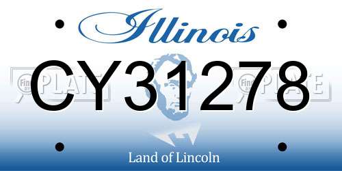 CY31278 Illinois License Plate