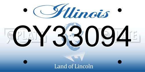 CY33094 Illinois License Plate