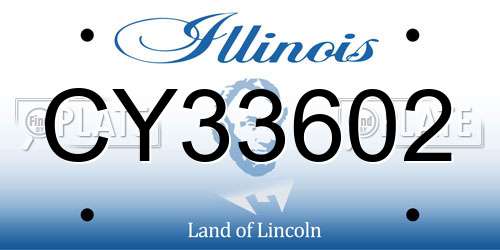 CY33602 Illinois License Plate