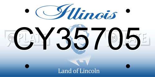 CY35705 Illinois License Plate