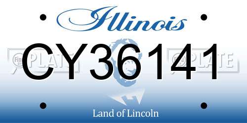 CY36141 Illinois License Plate