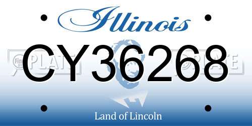 CY36268 Illinois License Plate