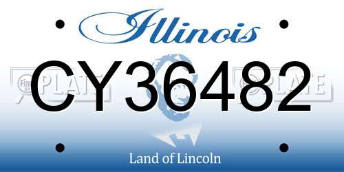 CY36482 Illinois License Plate