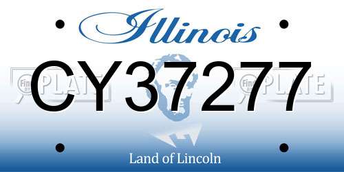 CY37277 Illinois License Plate
