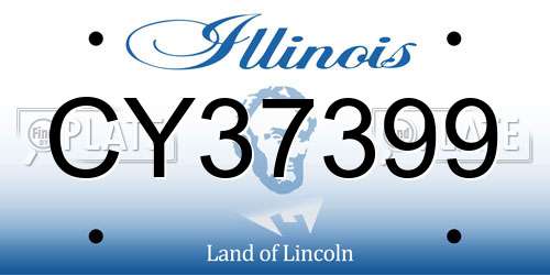 CY37399 Illinois License Plate
