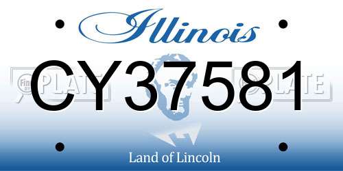 CY37581 Illinois License Plate