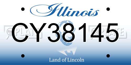 CY38145 Illinois License Plate