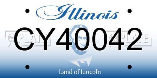 CY40042 Illinois License Plate