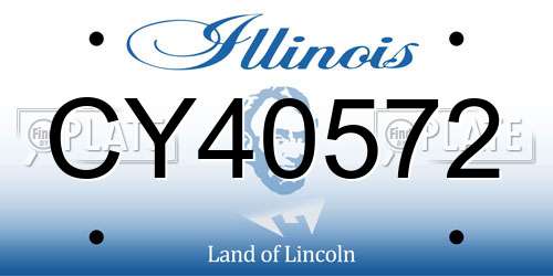 CY40572 Illinois License Plate
