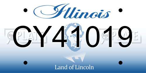 CY41019 Illinois License Plate