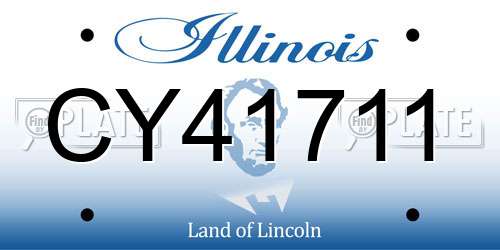 CY41711 Illinois License Plate