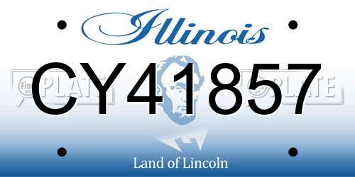 CY41857 Illinois License Plate