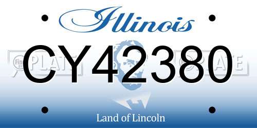 CY42380 Illinois License Plate
