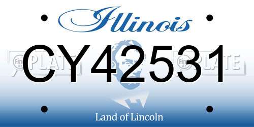 CY42531 Illinois License Plate