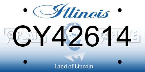 CY42614 Illinois License Plate