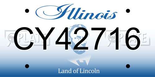CY42716 Illinois License Plate