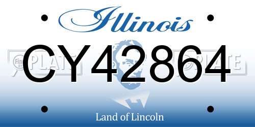 CY42864 Illinois License Plate
