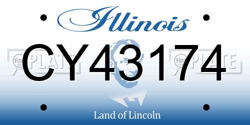 CY43174 Illinois License Plate