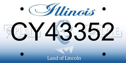 CY43352 Illinois License Plate