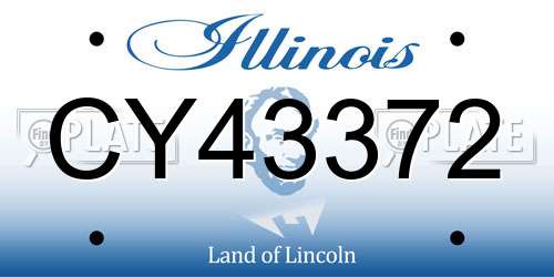 CY43372 Illinois License Plate
