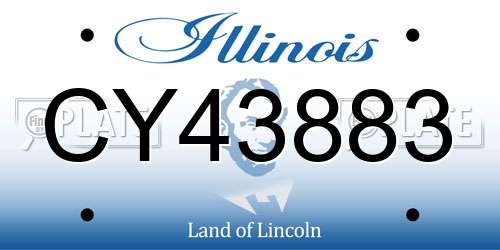 CY43883 Illinois License Plate