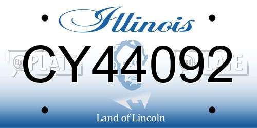 CY44092 Illinois License Plate