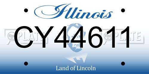 CY44611 Illinois License Plate