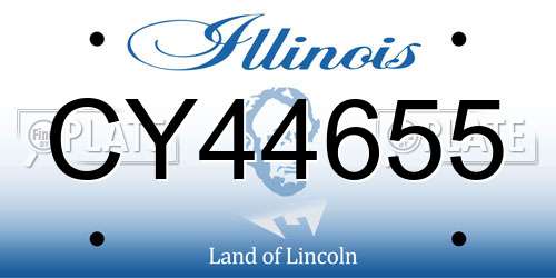 CY44655 Illinois License Plate