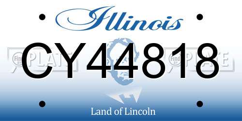 CY44818 Illinois License Plate