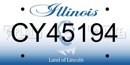 CY45194 Illinois License Plate